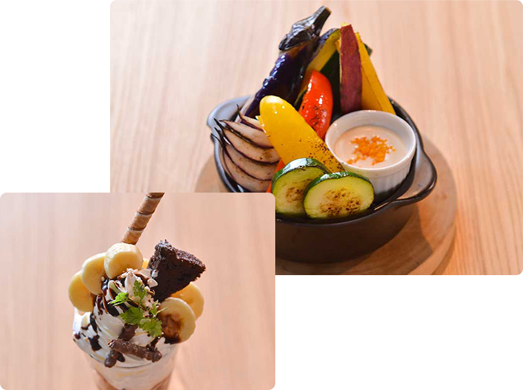 バーニャカウダと夜パフェ